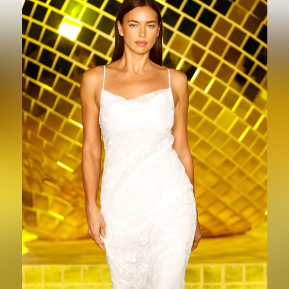 NWT Runway STAUD White Floral Maxi Dress Size Small Fully lined adjustable strap - Picture 5 of 13